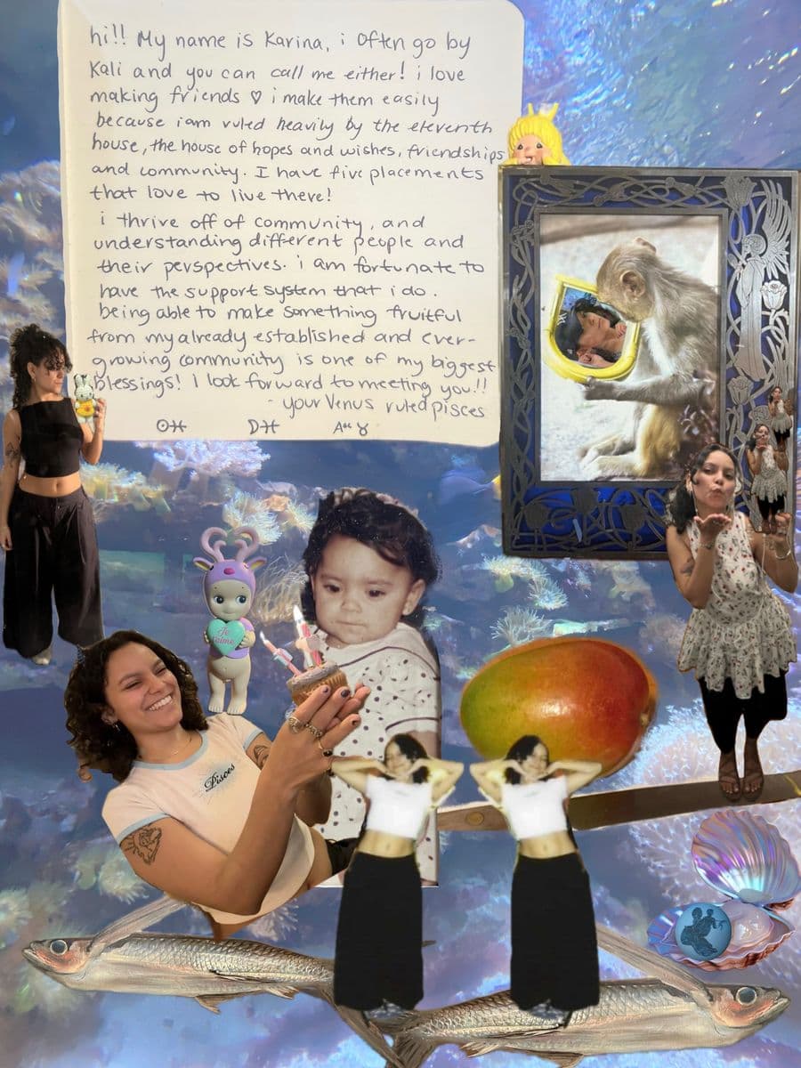 collage of our founder, Kali